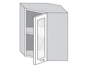 1.60.3у Шкаф настенный (h=720) угловой на 600мм со стекл. дверцей в Усолье - usole.magazin-mebel74.ru | фото