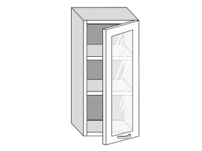 19.40.3 Шкаф настенный (h=913) на 400мм с 1-ой стекл. дверцей в Усолье - usole.magazin-mebel74.ru | фото