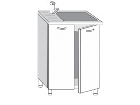 2.60.2мн Шкаф-стол на 600мм под накладную мойку с 2-мя дверцами в Усолье - usole.magazin-mebel74.ru | фото