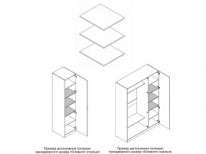 Комплект полок шкафа 1 дверного или 3 дверного в Усолье - usole.magazin-mebel74.ru | фото