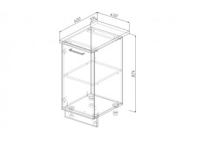 Н 40 Модуль нижний Без Столешницы МН 40 в Усолье - usole.magazin-mebel74.ru | фото