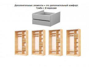 Тумба с двумя ящиками в шкаф МТ-6-75 в Усолье - usole.magazin-mebel74.ru | фото